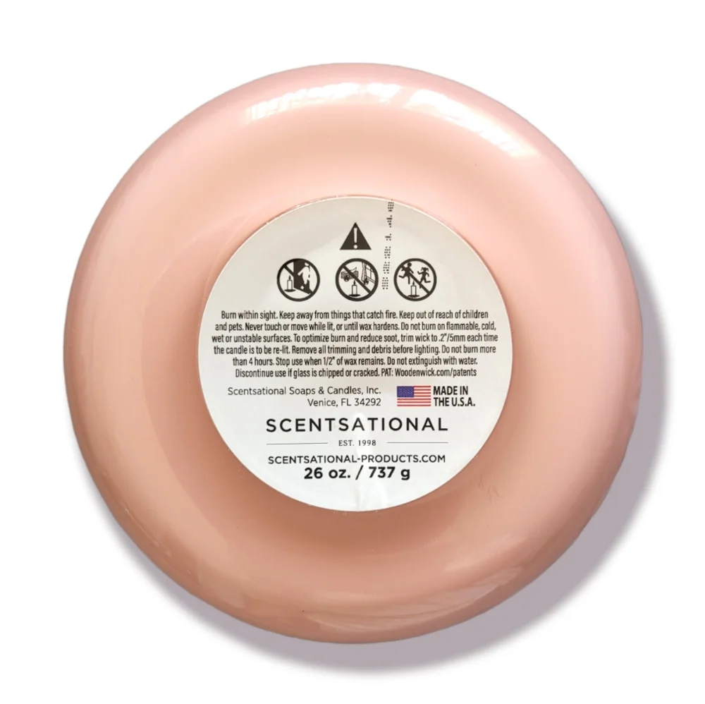 Scentsational Tangerine Guava Double Wood Wick Natural Soy Candle, 26oz - Picture 3 of 6